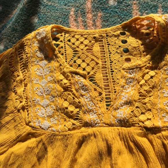 Boho yellow blouse - Picture 2 of 3